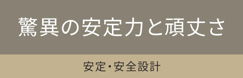 驚異の安定力と頑丈さ